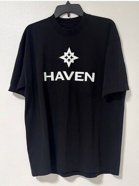 Haven Black Tee with White HAVEN Logo